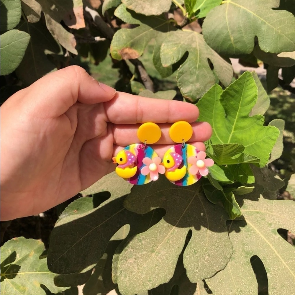 Duck earrings